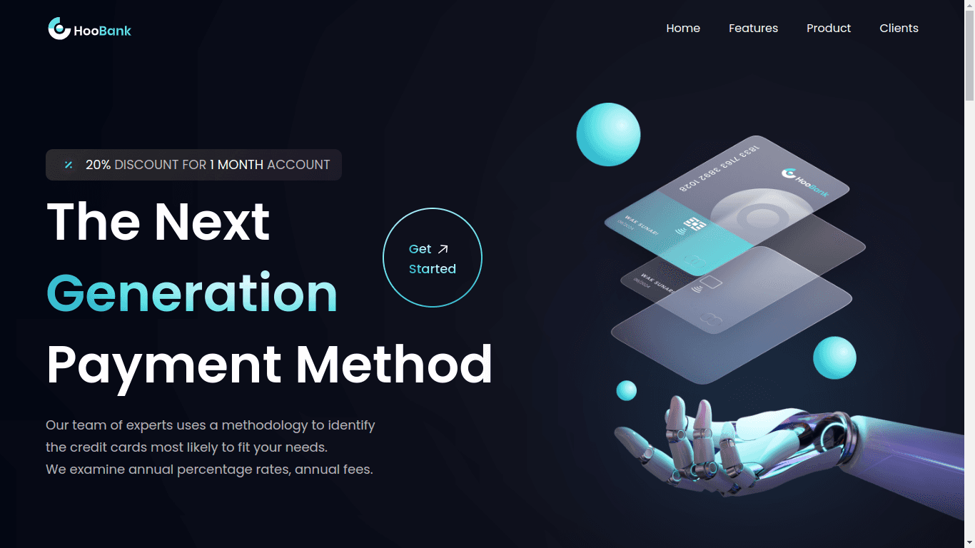 Hoobank Landing Page